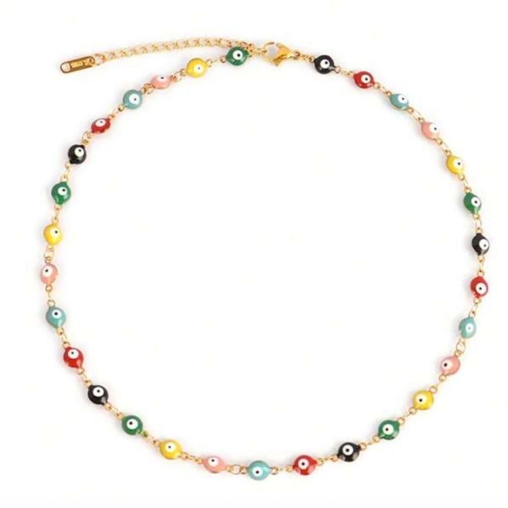Colorful Evil EyeโNecklace #2223
